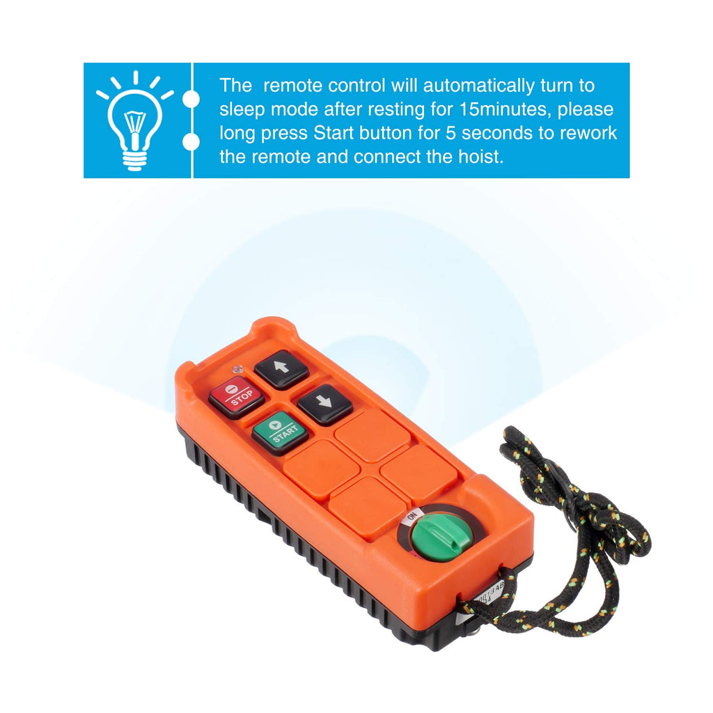 Electric Cable Hoist with Wireless Remote Control, 38ft Lift Height V798