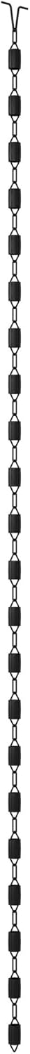 Scallop Rain Chain, 8.5 Feet Length, Aluminum, Black Powder Coated, Pack of 2 L5016