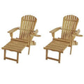 Solid Wood Folding Adirondack Chair with Ottoman P941