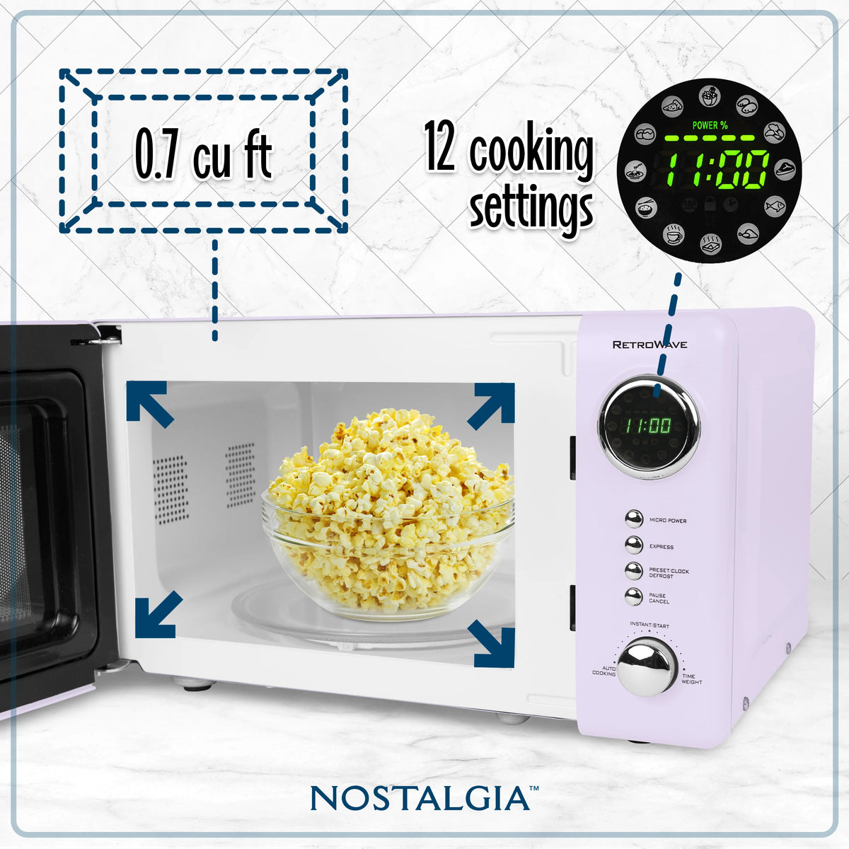 0.7 Cubic Foot 700-Watt Countertop Microwave Oven I310