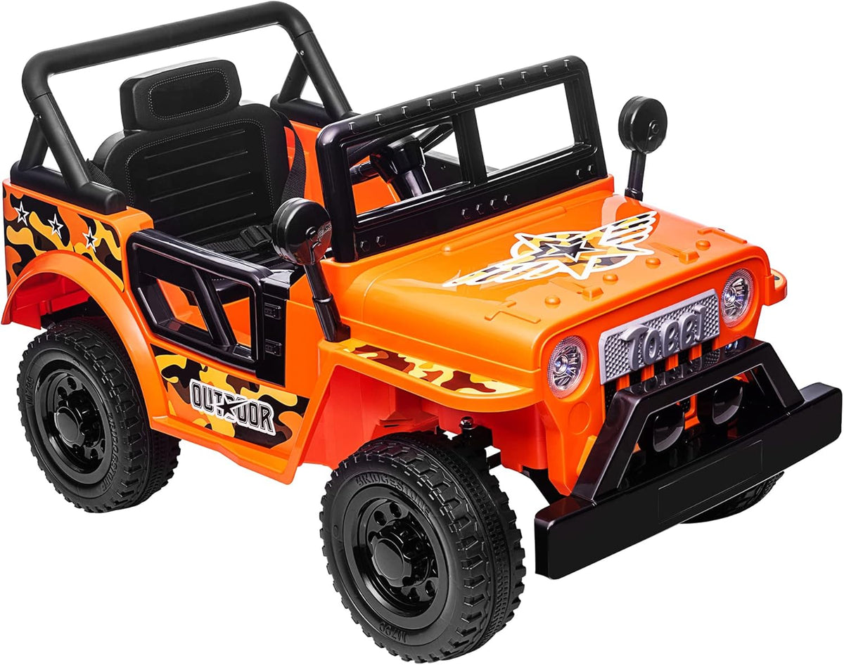 Purple and Black 12V Kids Ride On Truck Car with LED Lights U655730