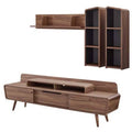 Natural Walnut Media TV Stand Storage Set C788157