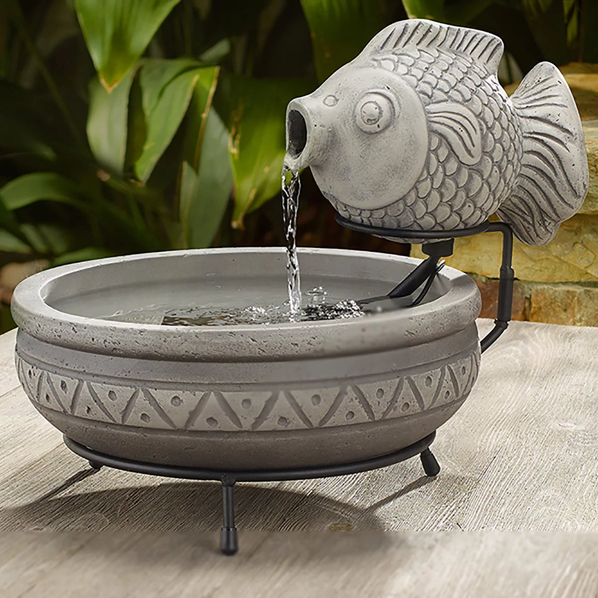 Solar Fish Fountain I8937