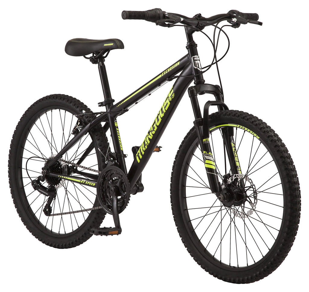24-in. Unisex Mountain Bike, Black and Yellow, 21 Speeds M87892