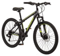 24-in. Unisex Mountain Bike, Black and Yellow, 21 Speeds M87892