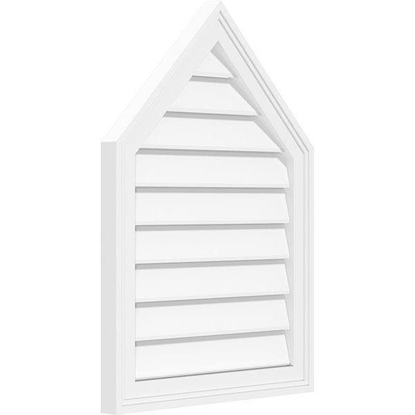 Peaked Top Surface Mount PVC Gable Vent D792707