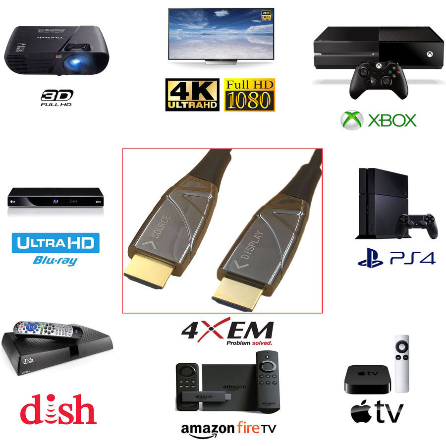 Ultra High Speed HDMI Cable 4K Active Black 98 ft HDMI Type A Z87345