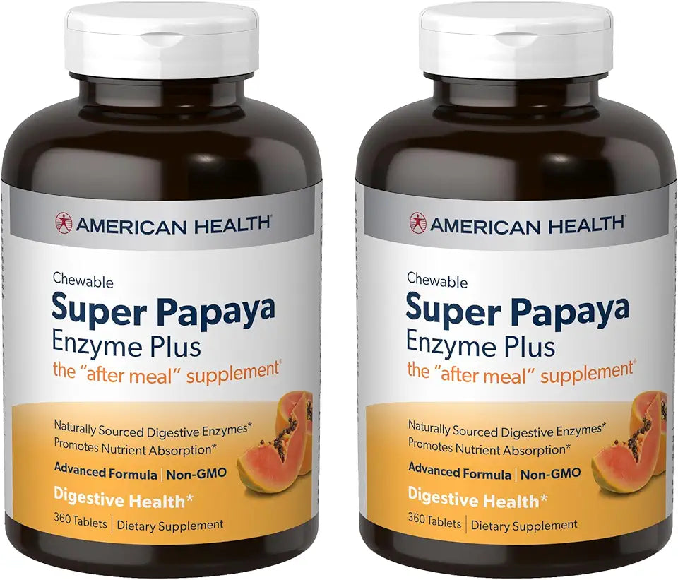 360 Chewable Tablets Pack of 2 Papaya Enzyme S2264