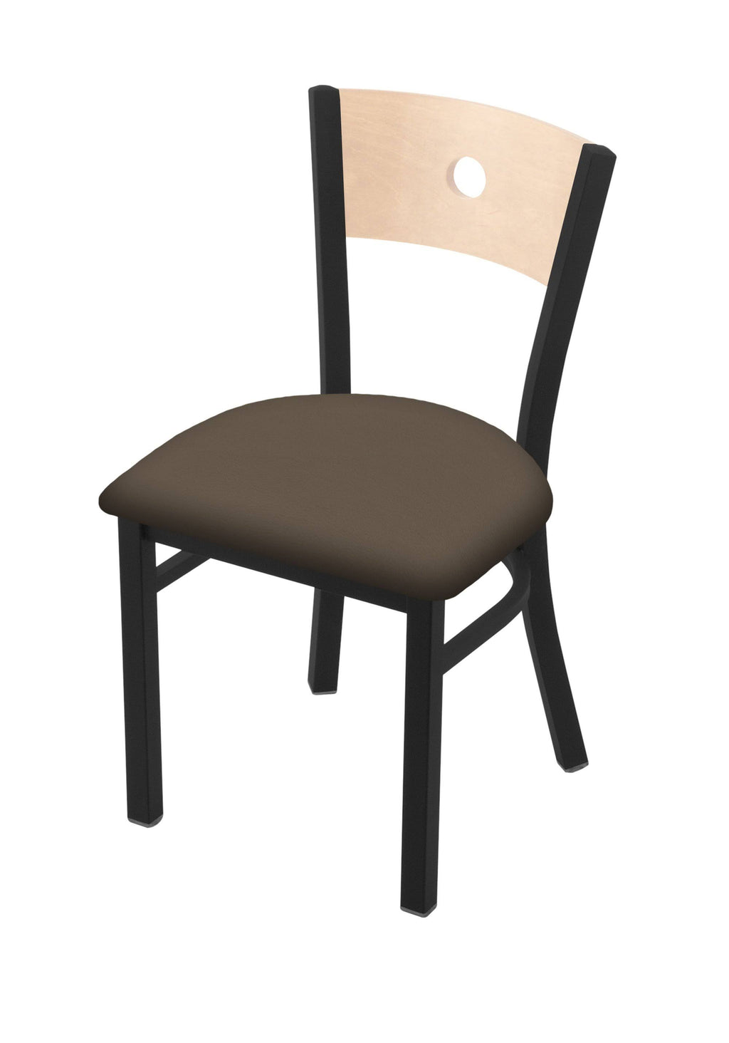 Black Wrinkle Finish Chair with Rein Adobe Seat and Natural Maple Back S406839