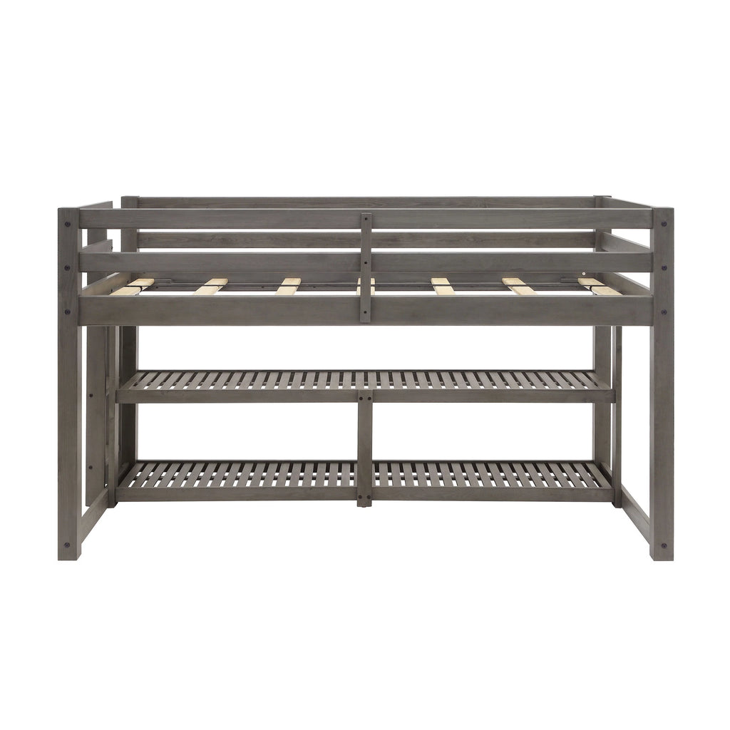 Black Twin Loft Storage Bed K953801