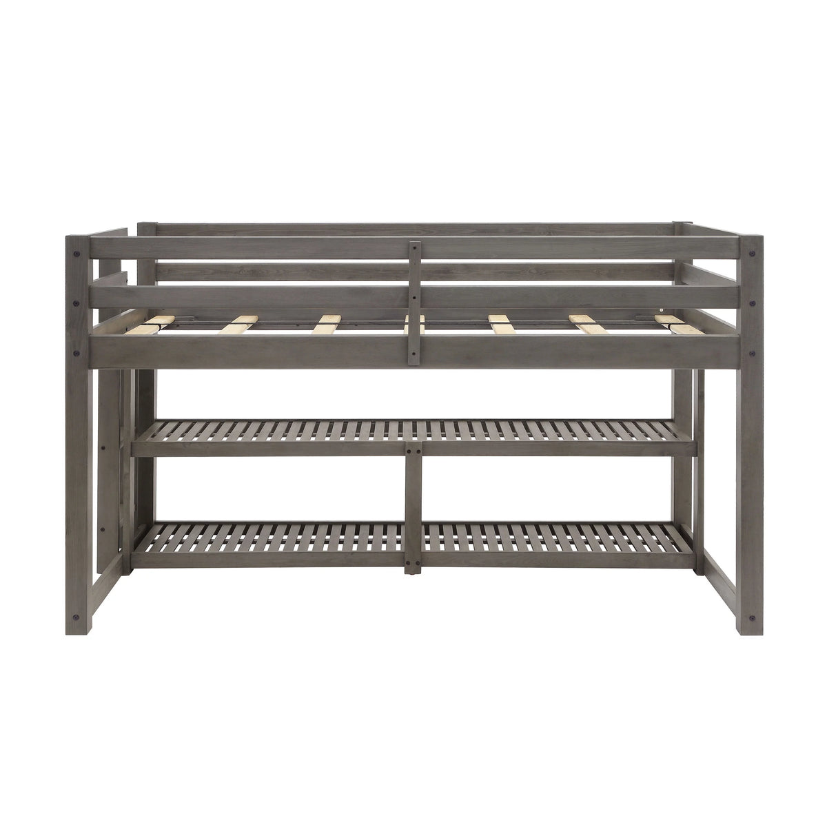 Black Twin Loft Storage Bed K953801
