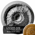 28x22OD x 2 3/4x22P Hand-Painted Golden Oak Ceiling Medallion Q39484