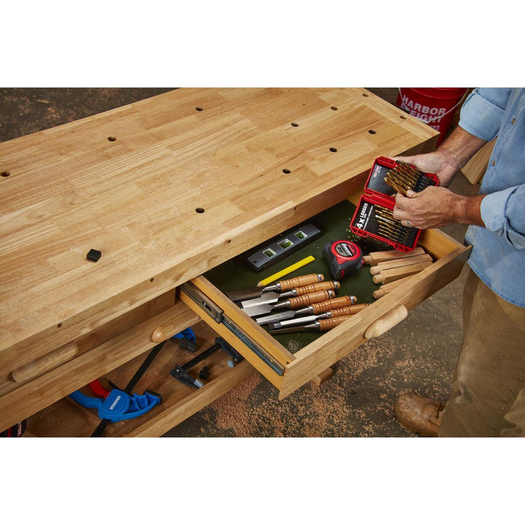 60 in. 3-Drawer Hardwood Workbench V93080