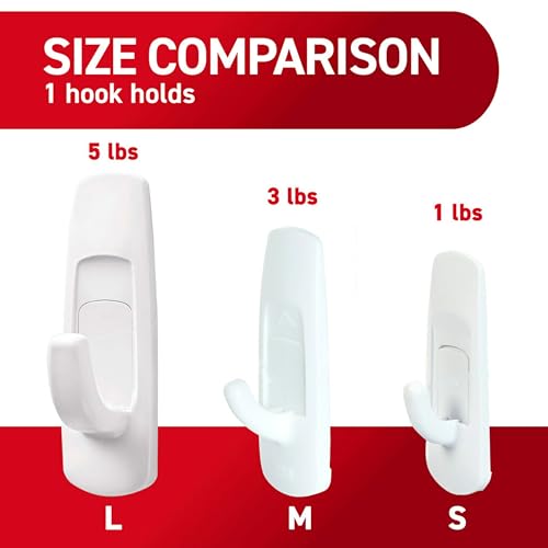 Large Utility Hooks, 7 Hooks, 12 Strips P819