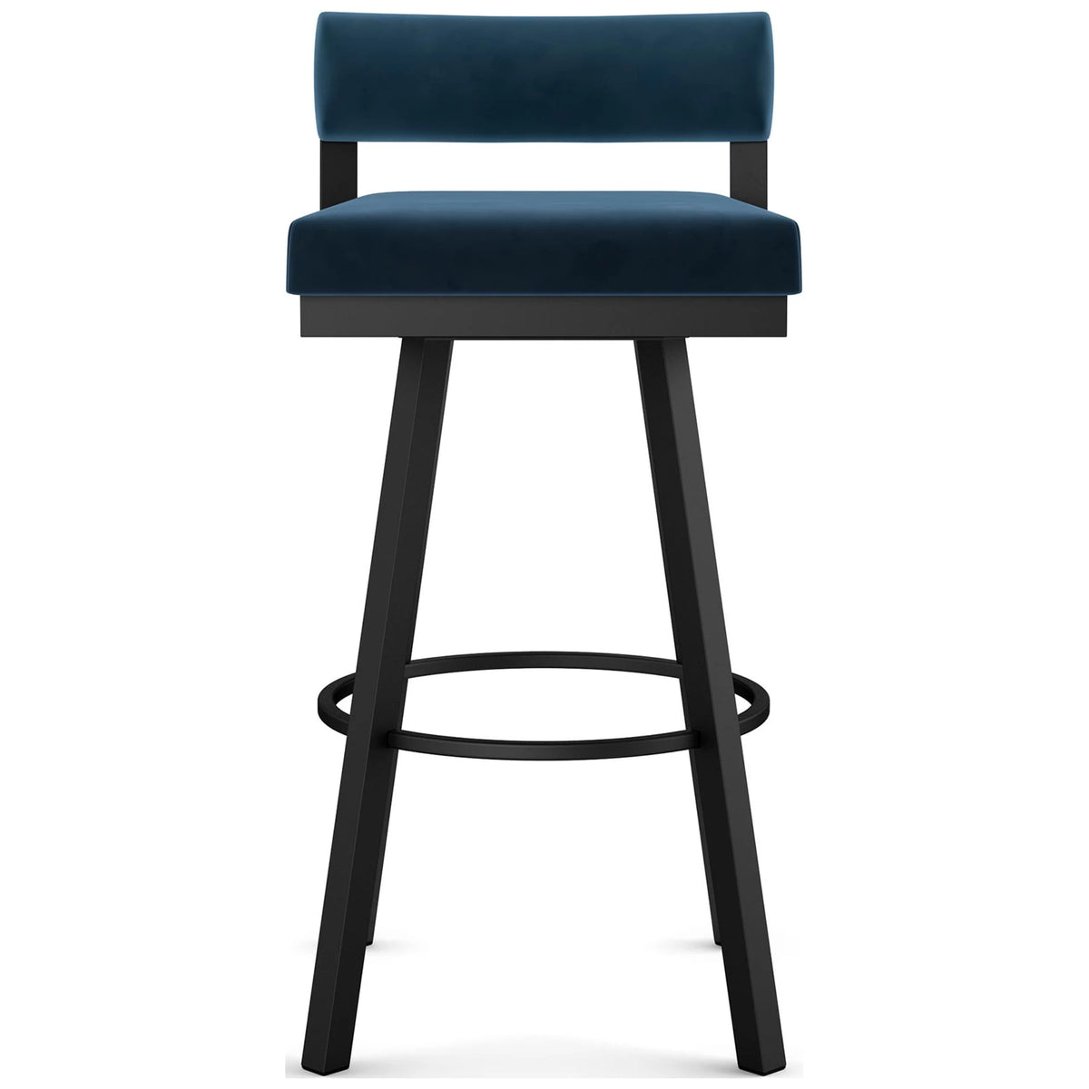 Dark Blue Velvet Swivel Counter Stool C550493
