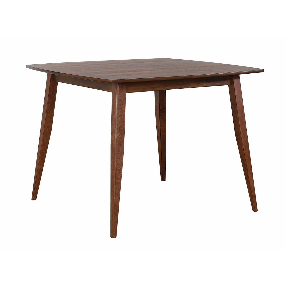 Mid Century 48 in. Square Walnut Wood Dining Table Y1534