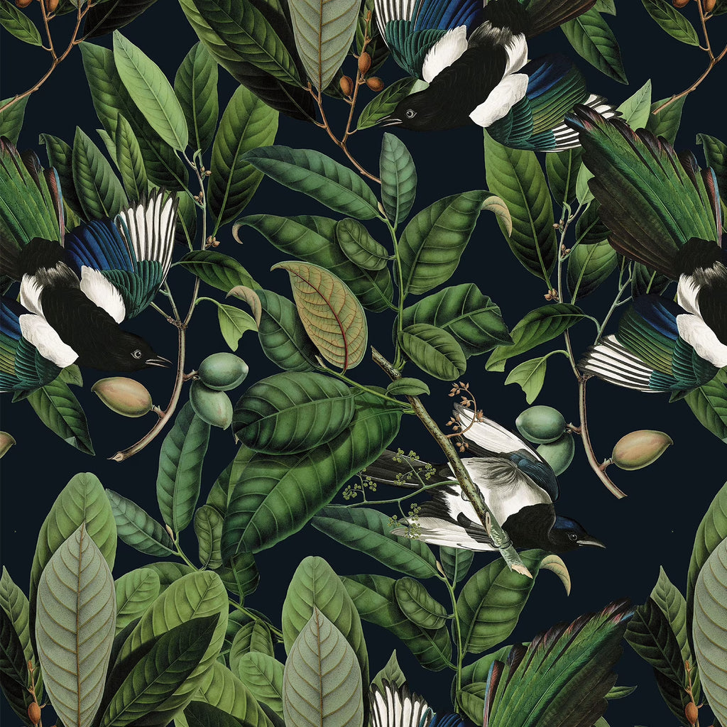 Tropical Jungle Leaf Peel and Stick Wallpaper 17.7''x354'' Removable Self Adhesive Contact Paper M809785