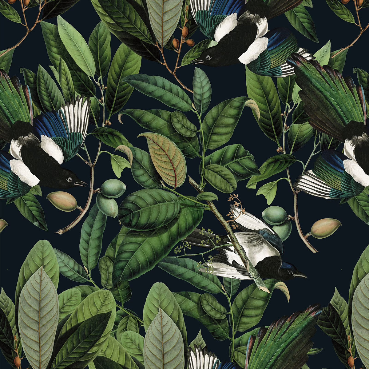 Tropical Jungle Leaf Peel and Stick Wallpaper 17.7''x354'' Removable Self Adhesive Contact Paper M809785