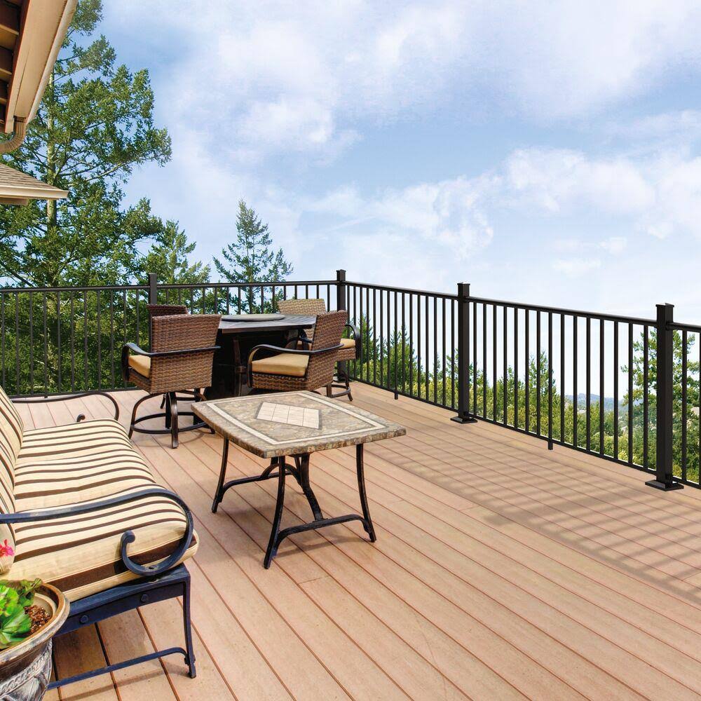 Matte Black Aluminum Deck Rail Kit D898402