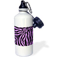 Purple and Black Zebra Print 21 oz Sports Water Bottle V46111