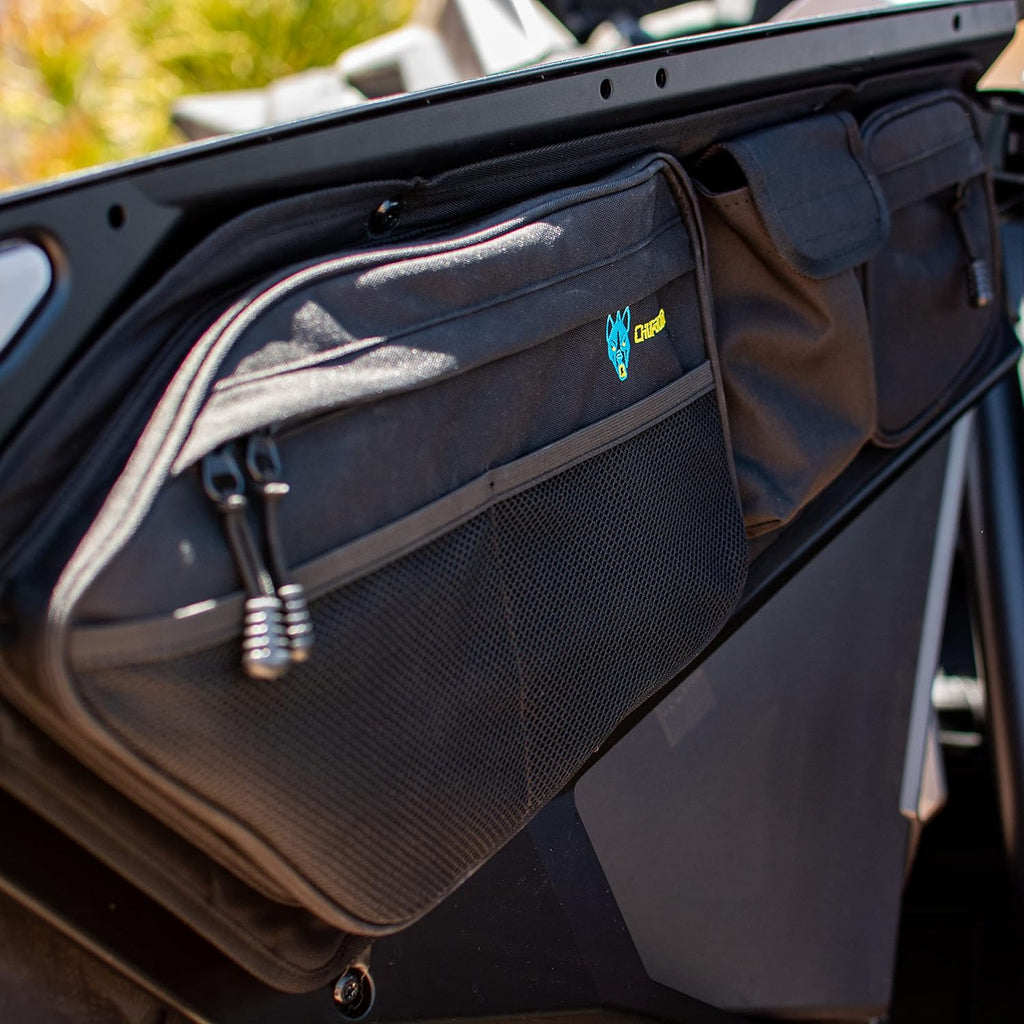 Front Left and Front Right Door Bags with Removable Knee Cushion V850