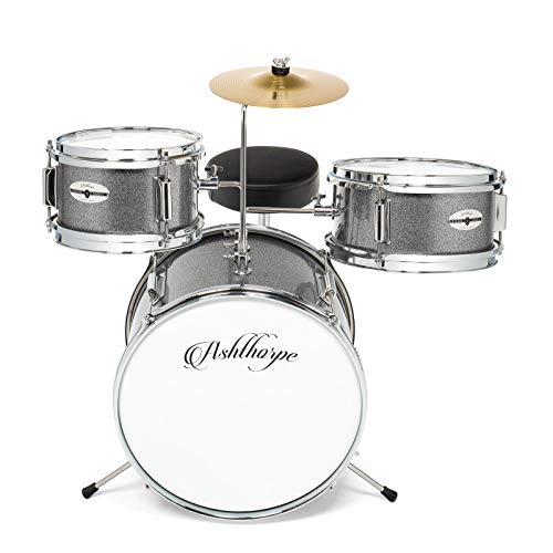 3-Piece Kids Drum Set with 14" Bass, Throne, Cymbal, Pedal & Drumsticks M282