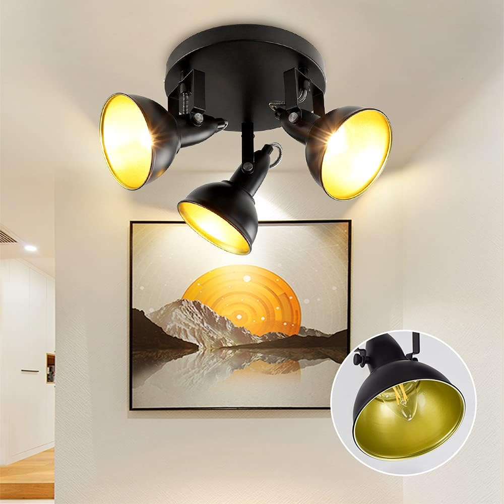 3-Light Rattan LED Track Ceiling Light P52745