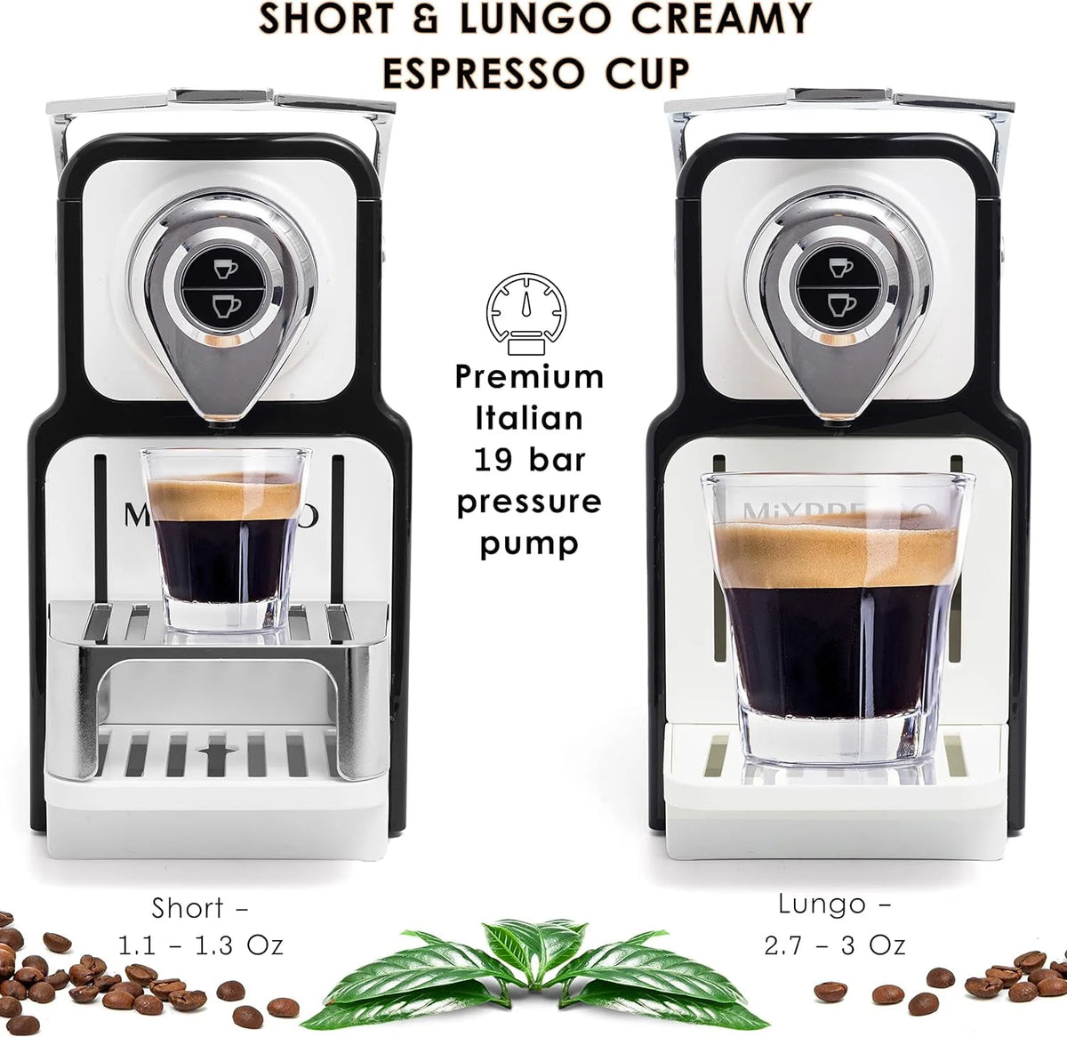 Black 19-Bar Single Serve Espresso Machine I919099