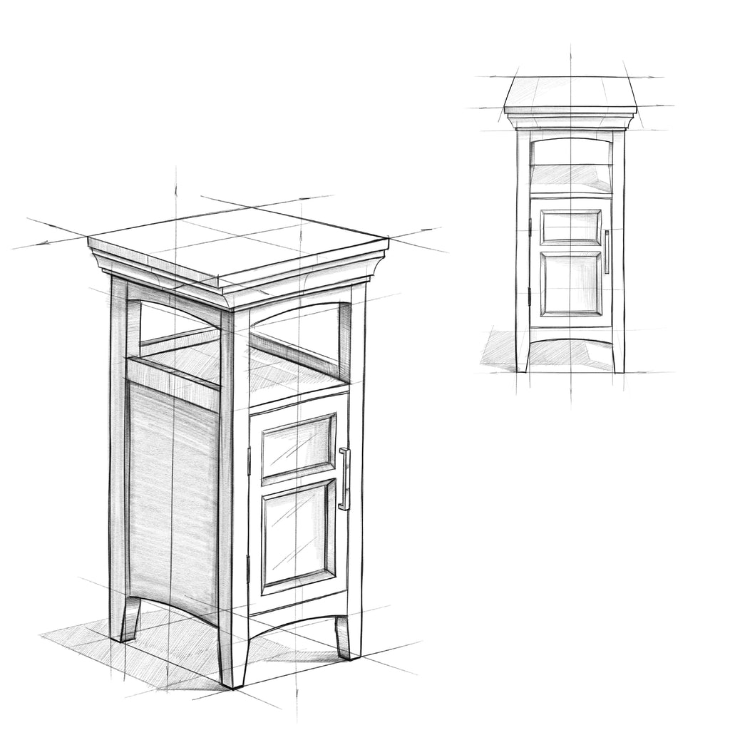 29" Wood Bathroom Storage Cabinet F95097
