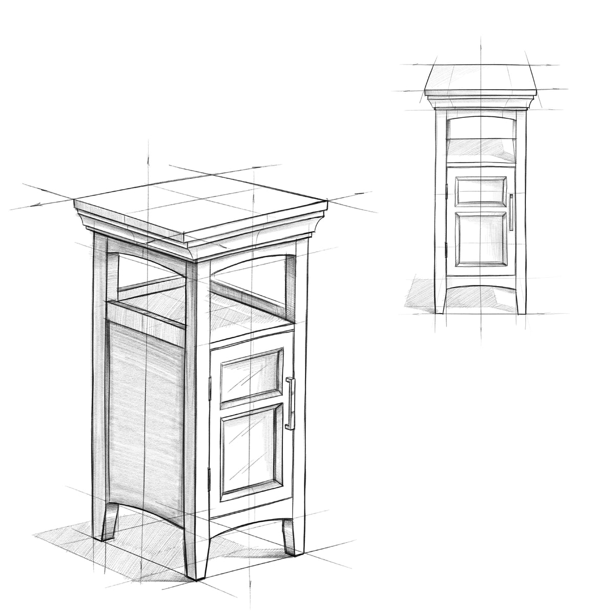 29" Wood Bathroom Storage Cabinet F95097