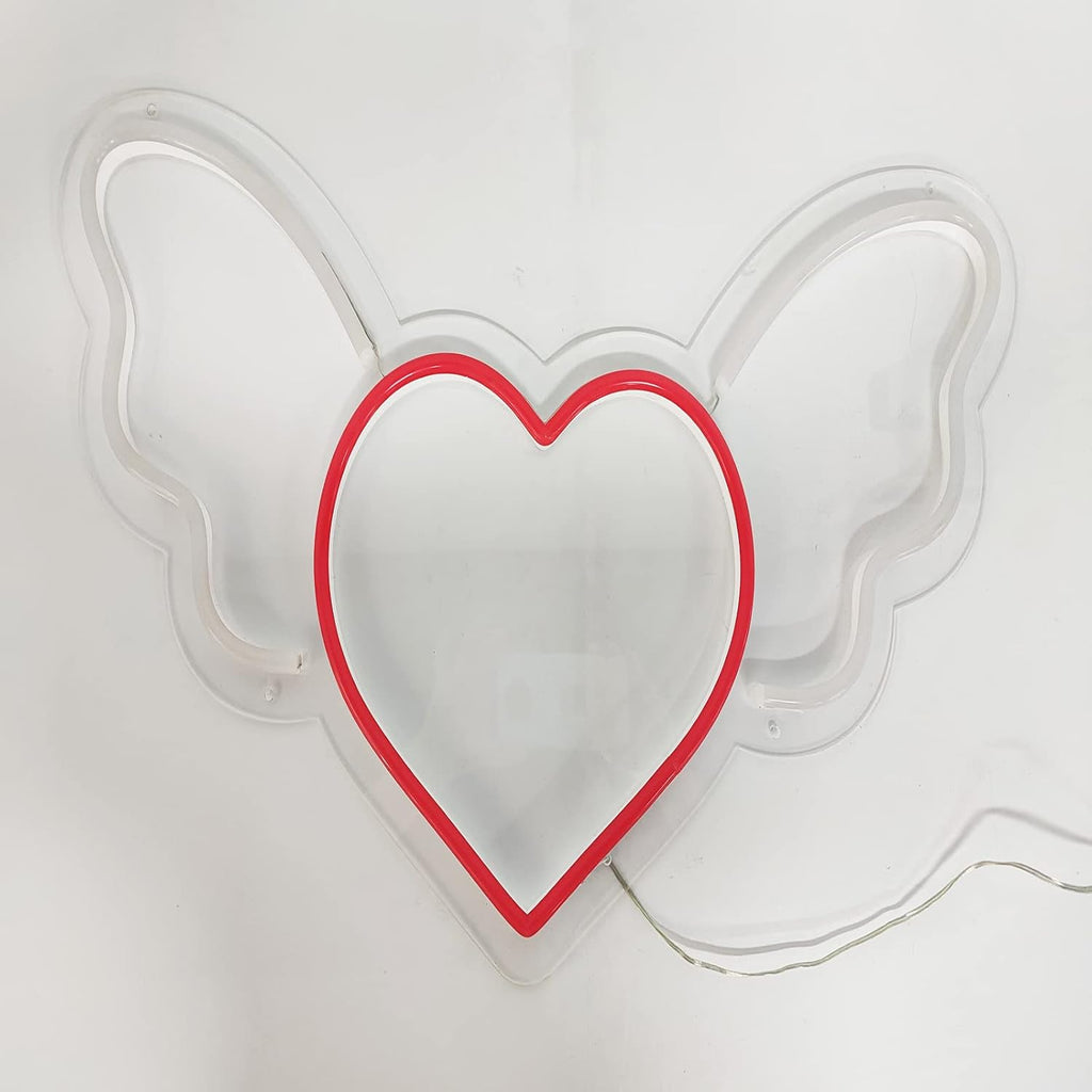 Heart Angel Wings Neon Sign Pack of 2 G4397