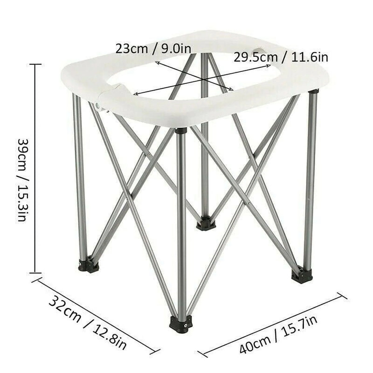 Portable Camp Toilet Commode Seat with Bags S75237