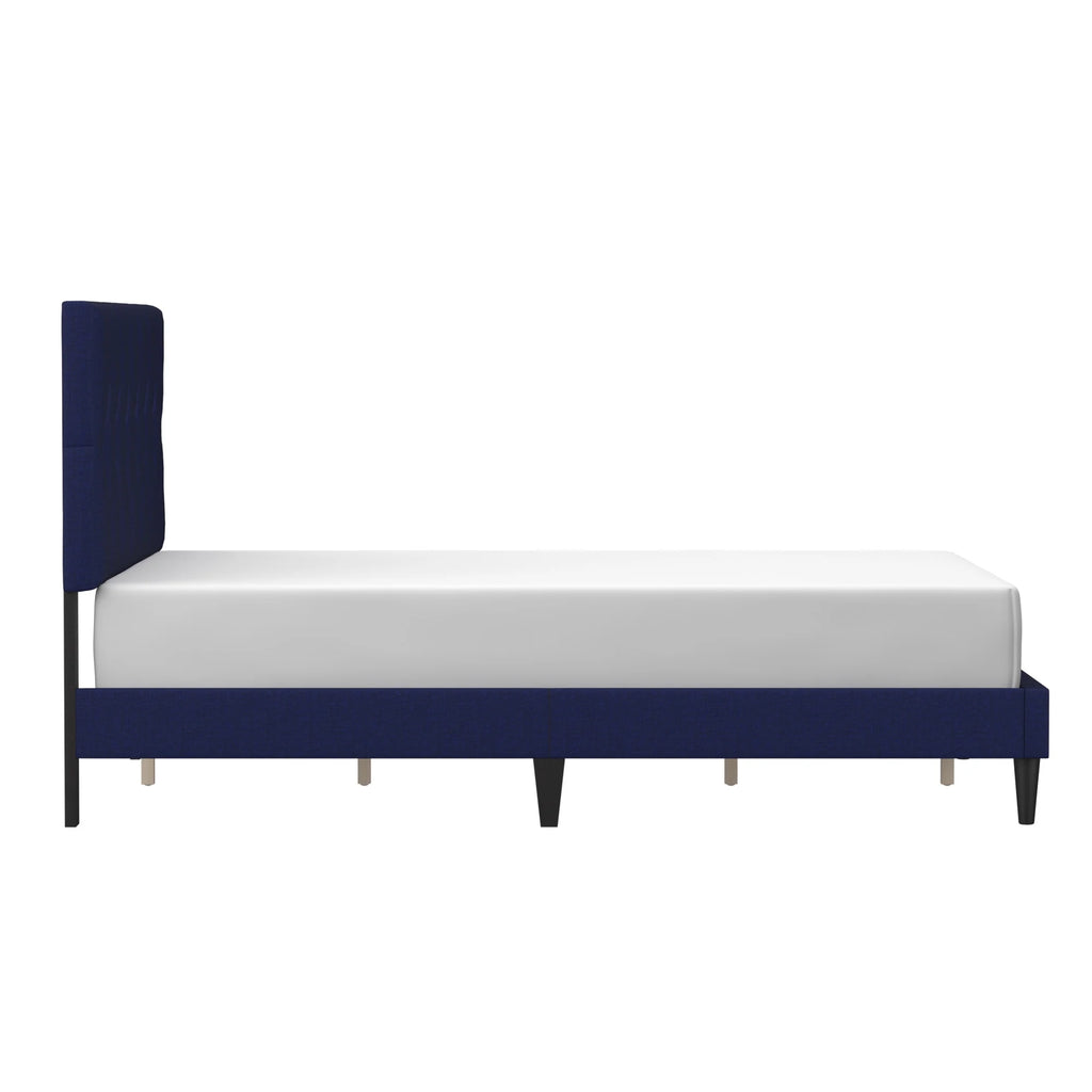 Gray Diamond Tufted Upholstered Queen Platform Bed O786790
