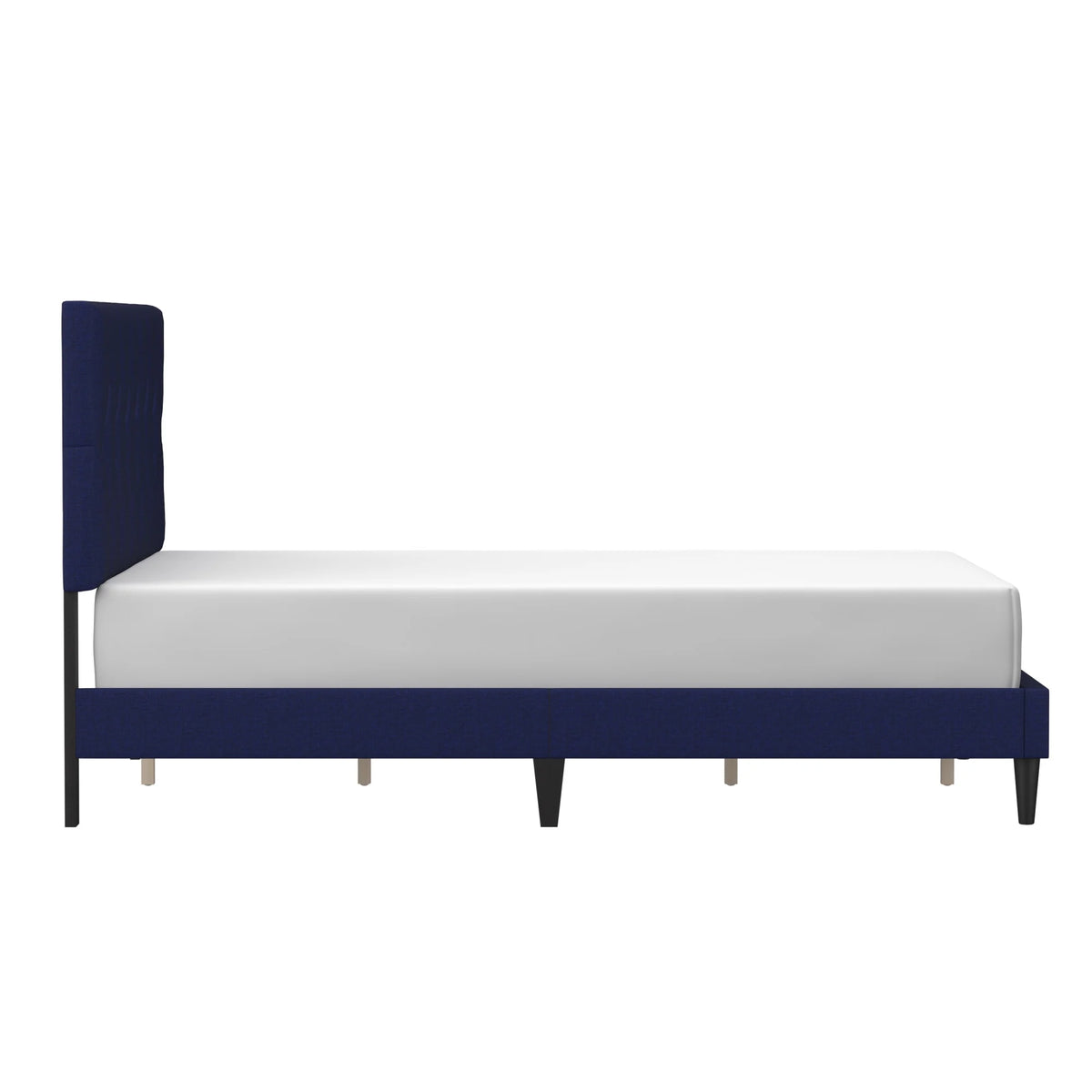 Gray Diamond Tufted Upholstered Queen Platform Bed O786790