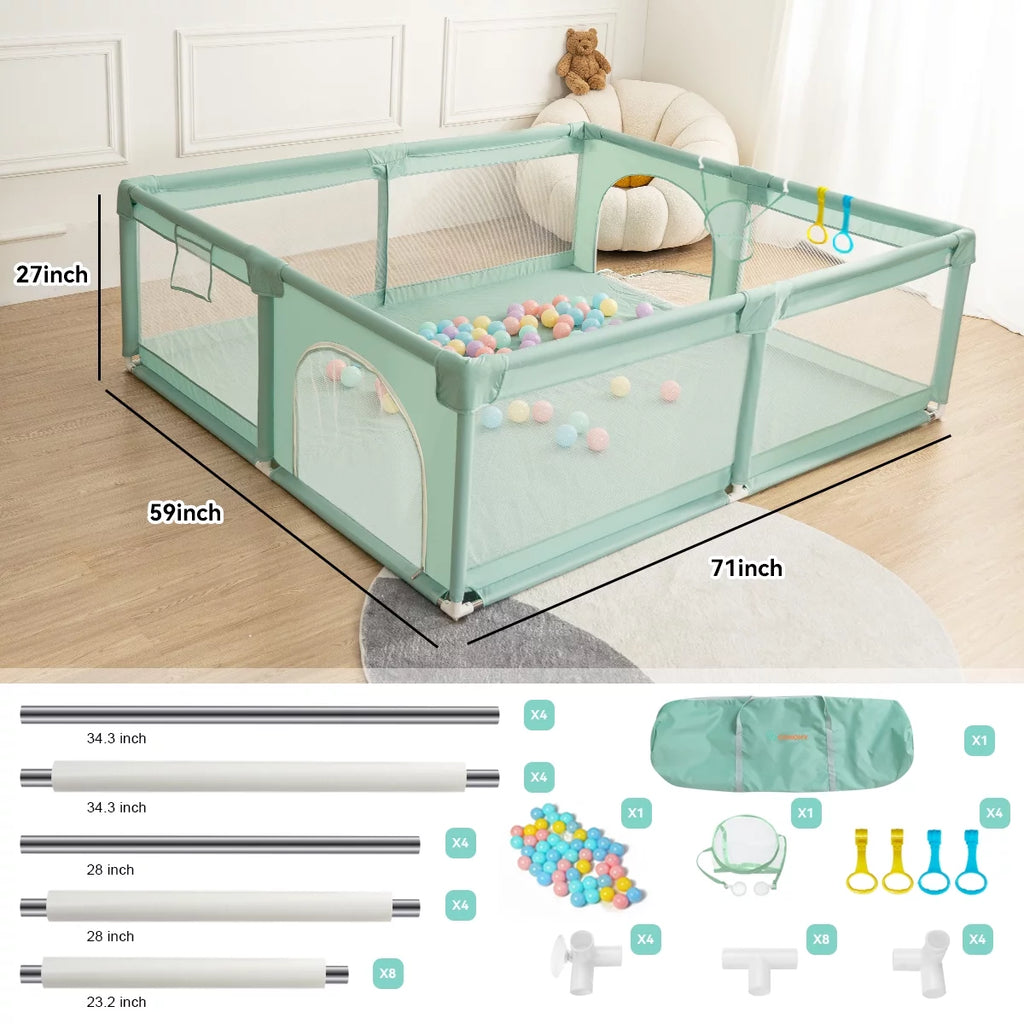 63x63'' Gray Baby Playpen T973