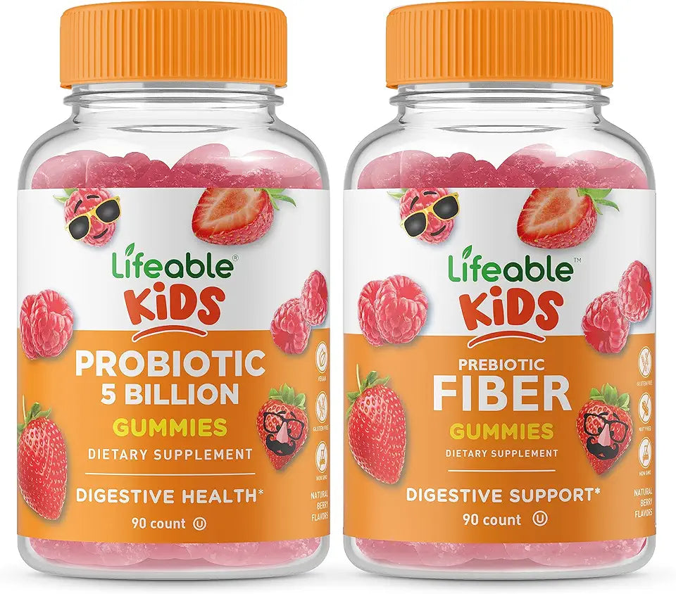 Probiotics 5 Billion Kids Prebiotic Fiber Gummies W1427