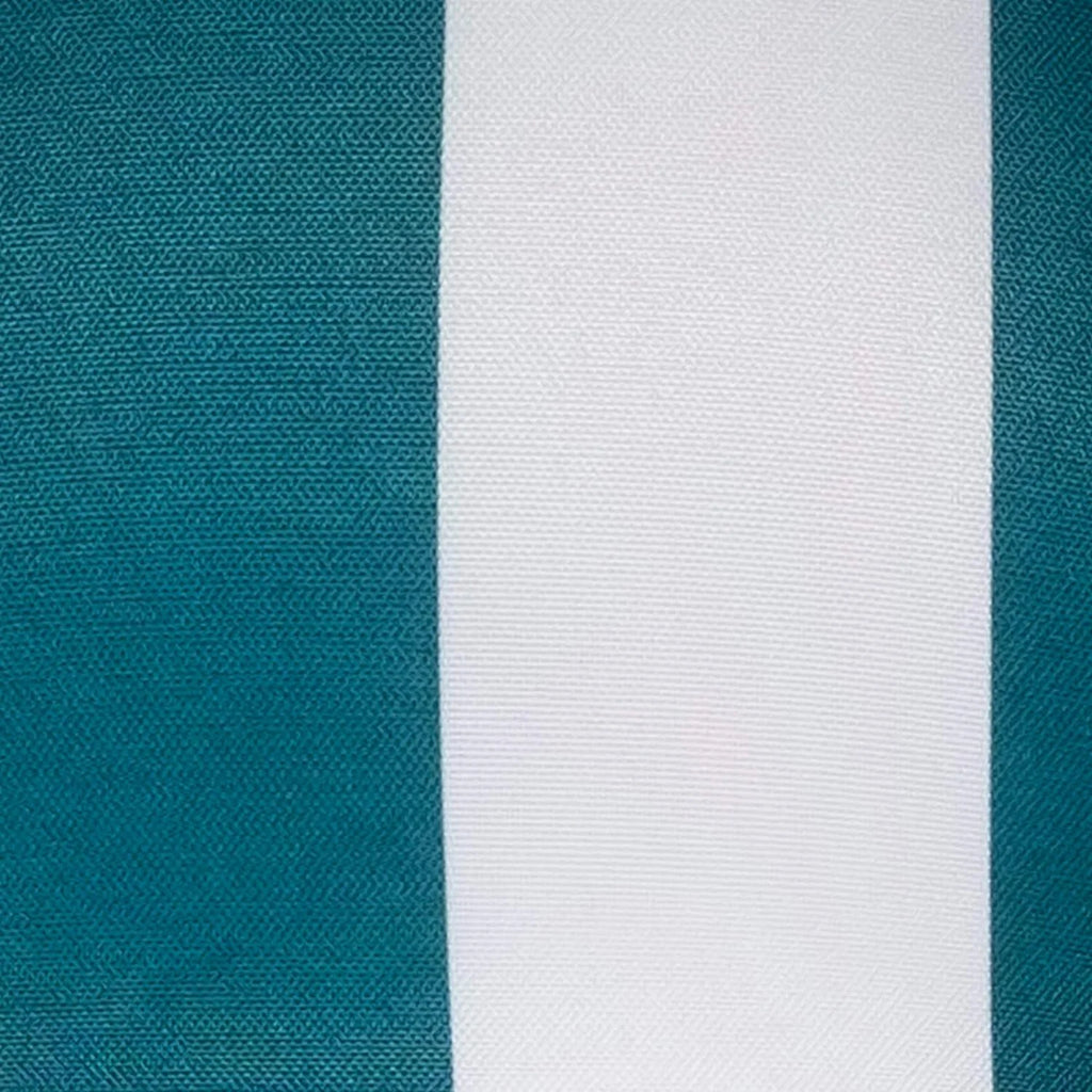 Green and White Striped Square Outdoor Chair Cushions 4 Pack D398