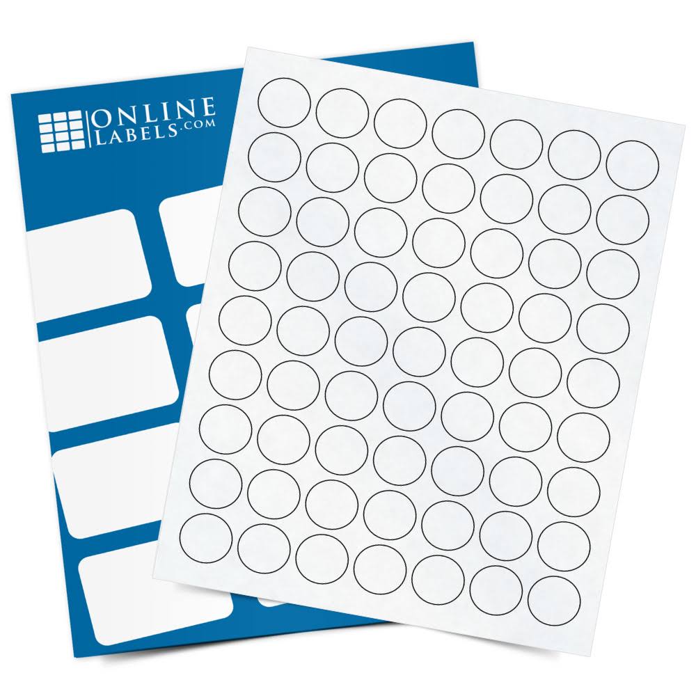 1x22 Round Clear Matte Laser Labels F722
