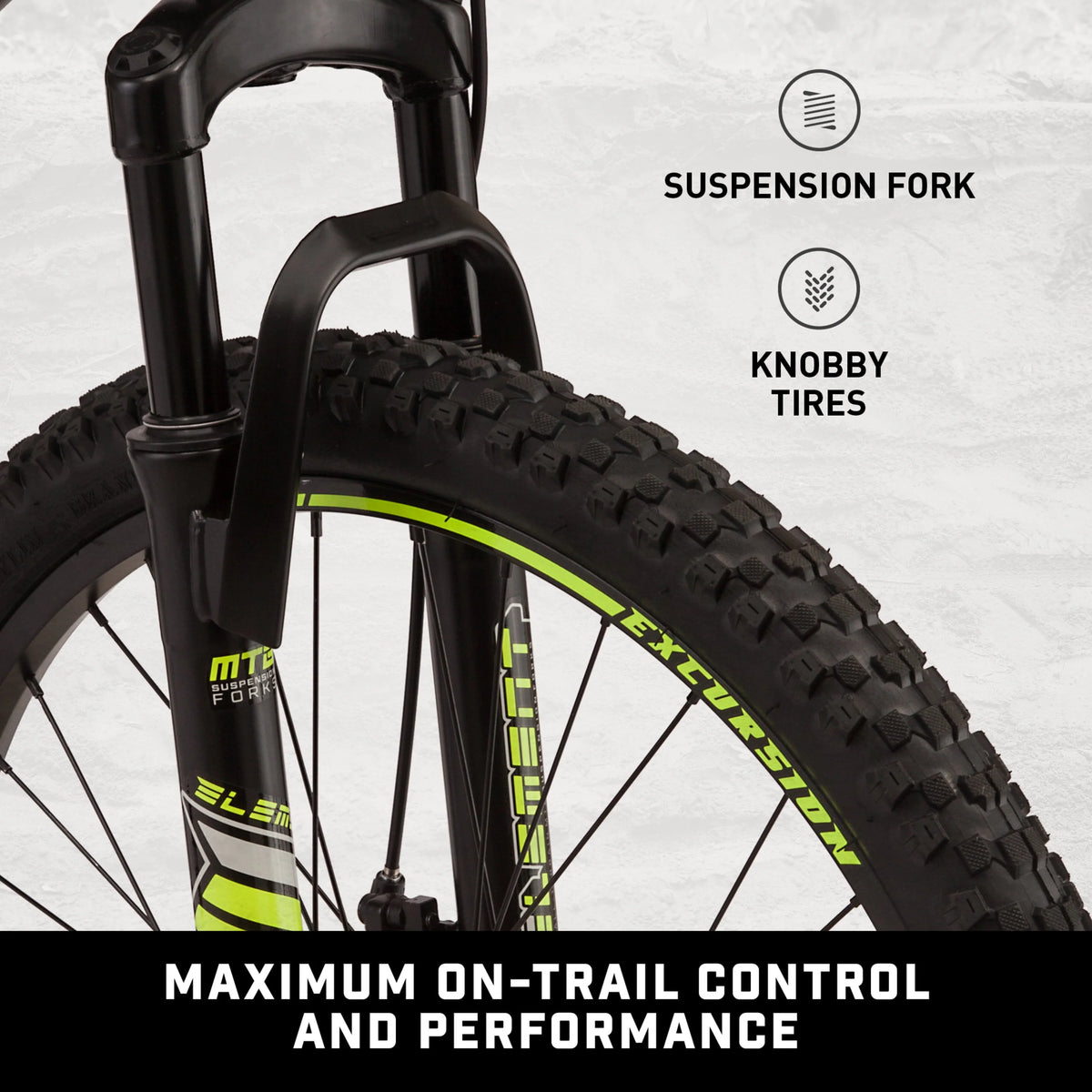 24-in. Unisex Mountain Bike, Black and Yellow, 21 Speeds M87892
