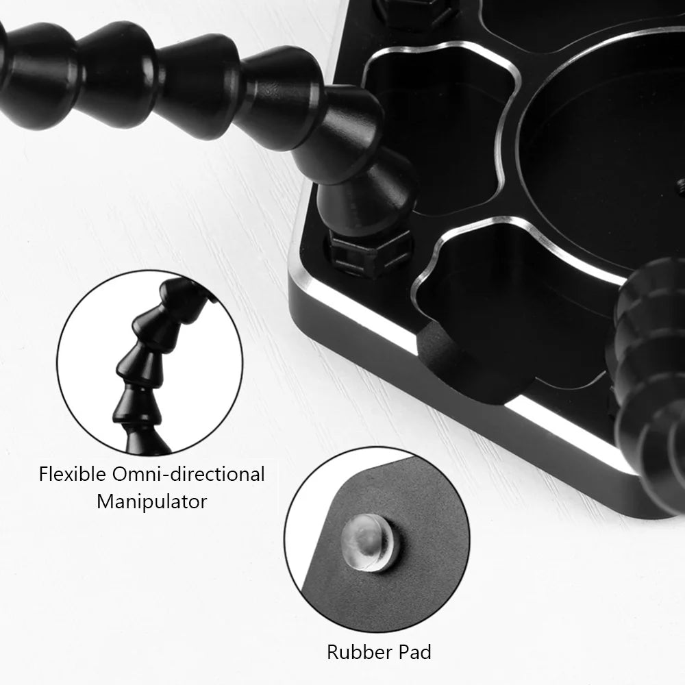 Soldering Third Hand PCB Tool with 6 Flexible Arms Black P78884