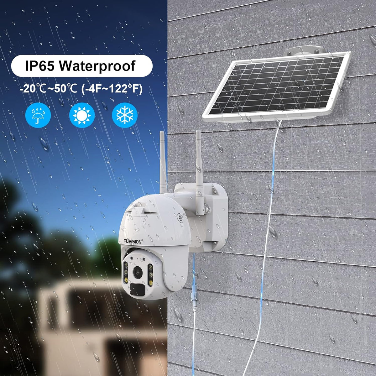 23600 Mah Solar Powered 1080P PTZ Security Camera E245627