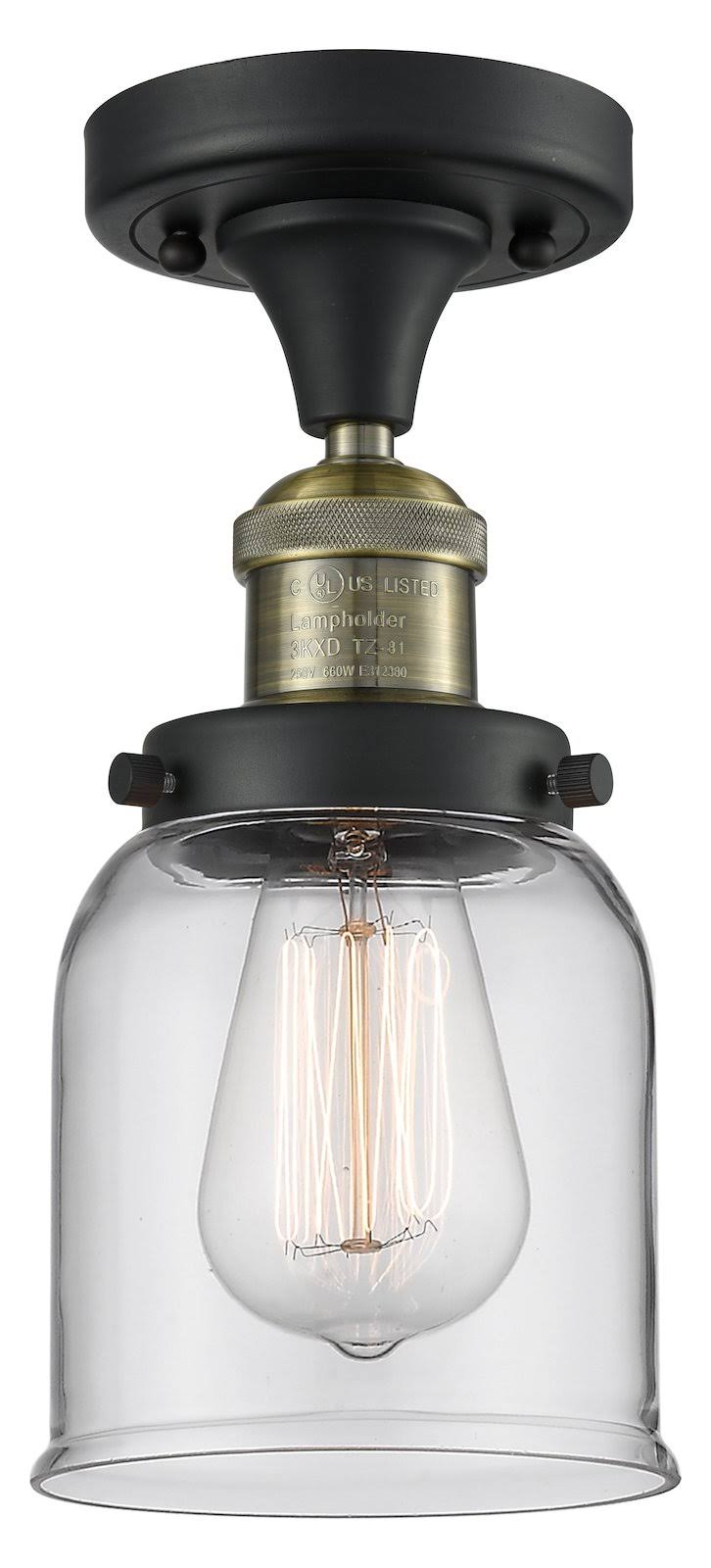 Small Bell 1 Light Semi-Flush Mount J161