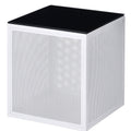 White Glass Top Side Table B42547