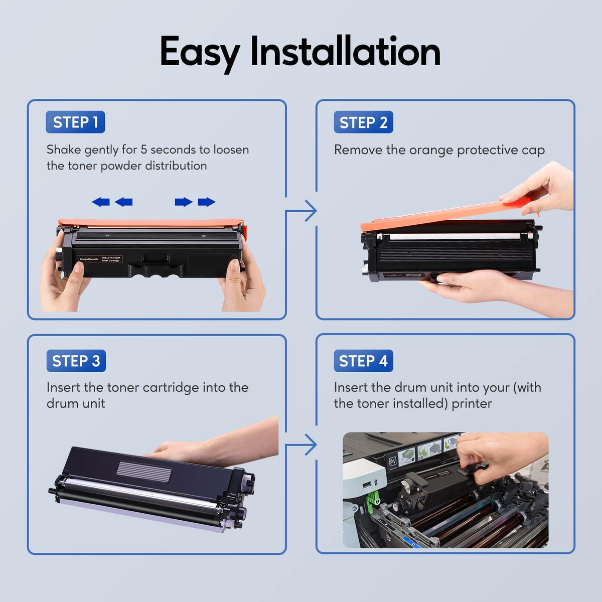 Compatible Toner Cartridge for Brother Printers (Black, Cyan, Magenta, Yellow) K6194