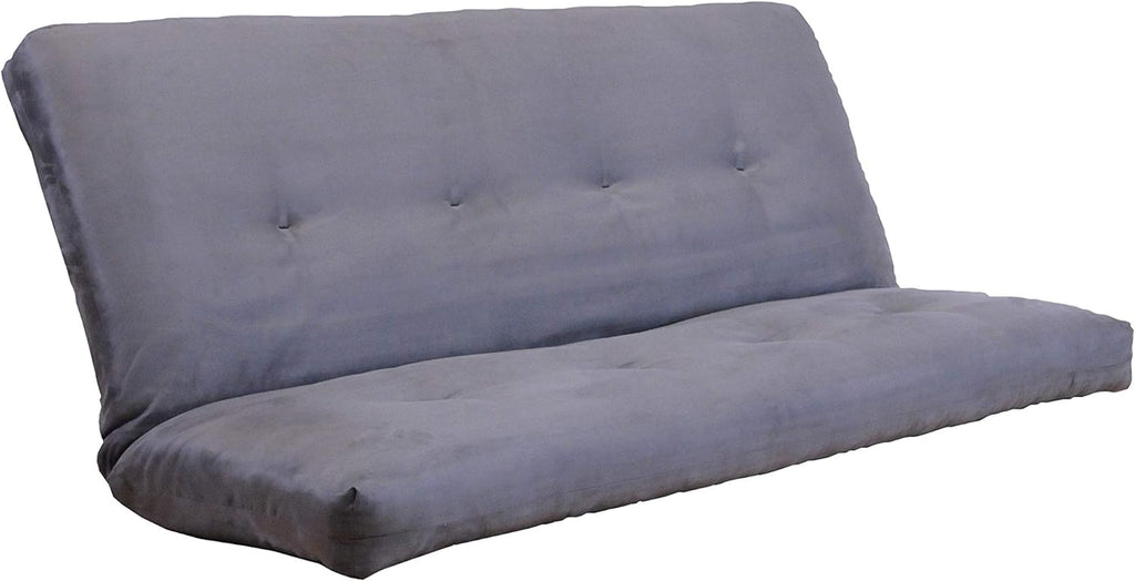 Gray Suede Fabric Futon Mattress D346474