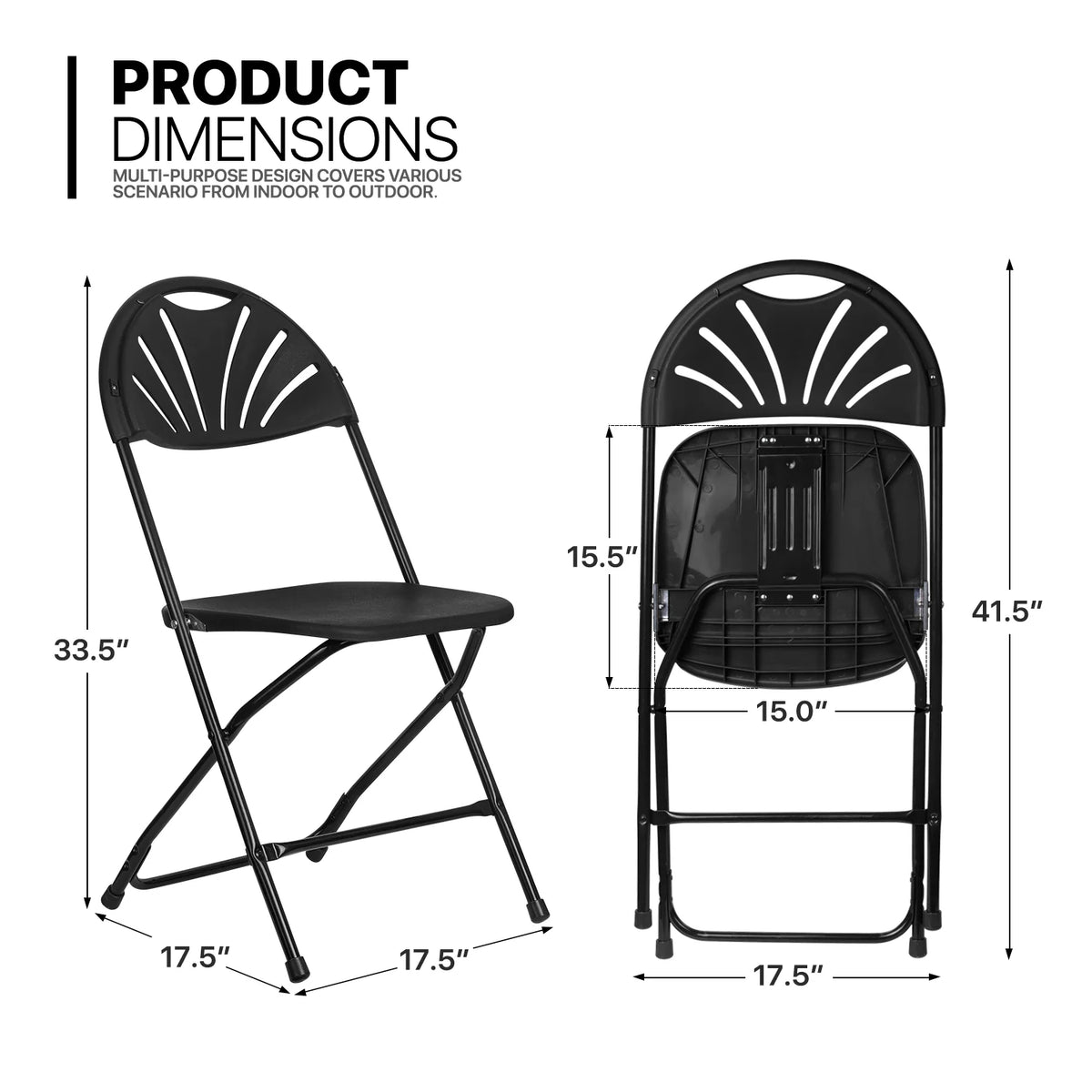 11 Pieces White Folding Plastic Table and Chair Set U27536
