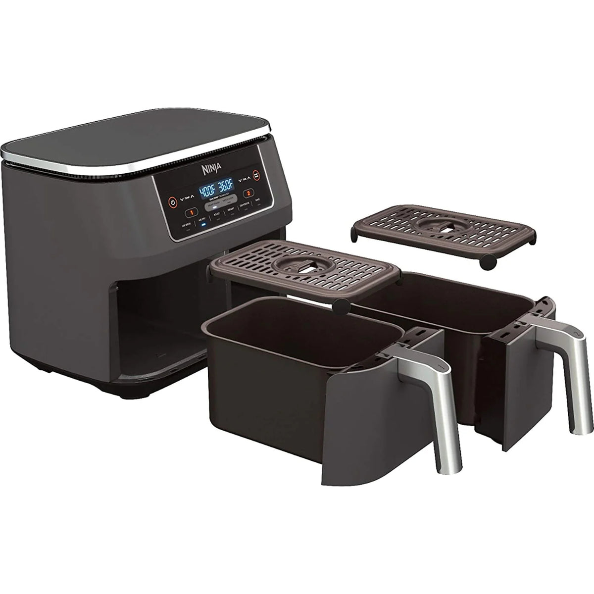 4-in-1 8-Quart 2-Basket Air Fryer D7005
