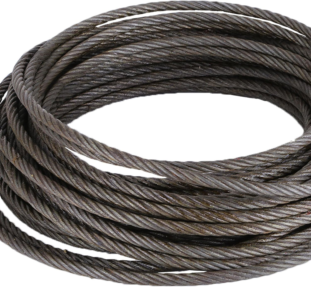 Winch Cable 8/17Inch x 100Ft Replacement Wire Rope 4400LBS Fiber Core Swivel Hook Pack of 2 J62014