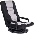 Ergonomic Swiveling PC Racing Game Chair Gray/Black N1267