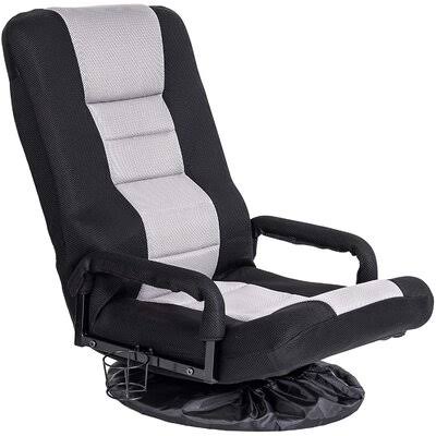 Ergonomic Swiveling PC Racing Game Chair Gray/Black N1267